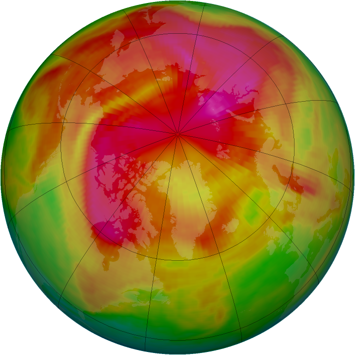 Arctic ozone map for 11 March 1979